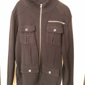 BKE Black zip up sweater